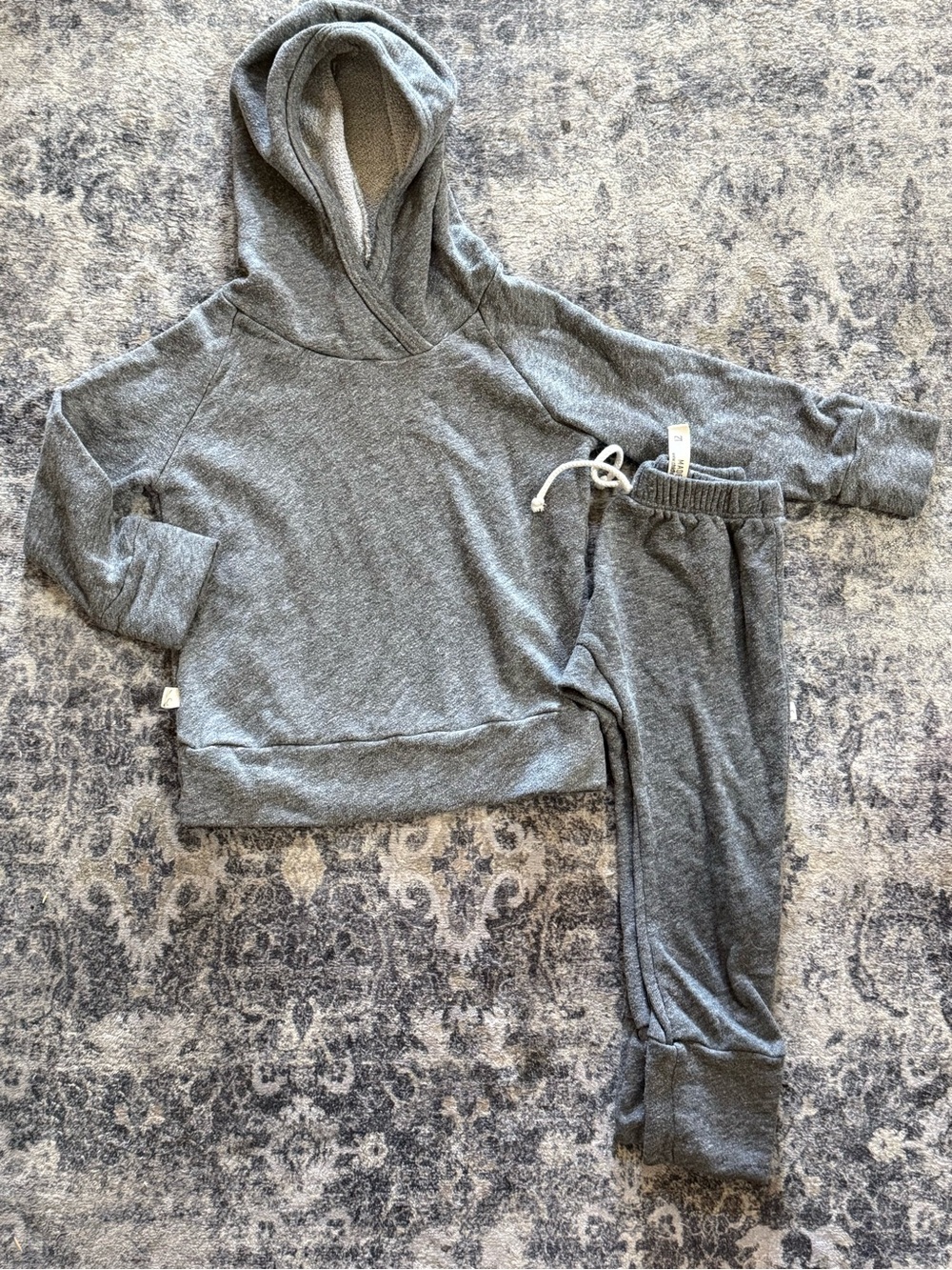 Kids Gray Hoodie & Jogger Matching Set - Cozy Everyday Outfit